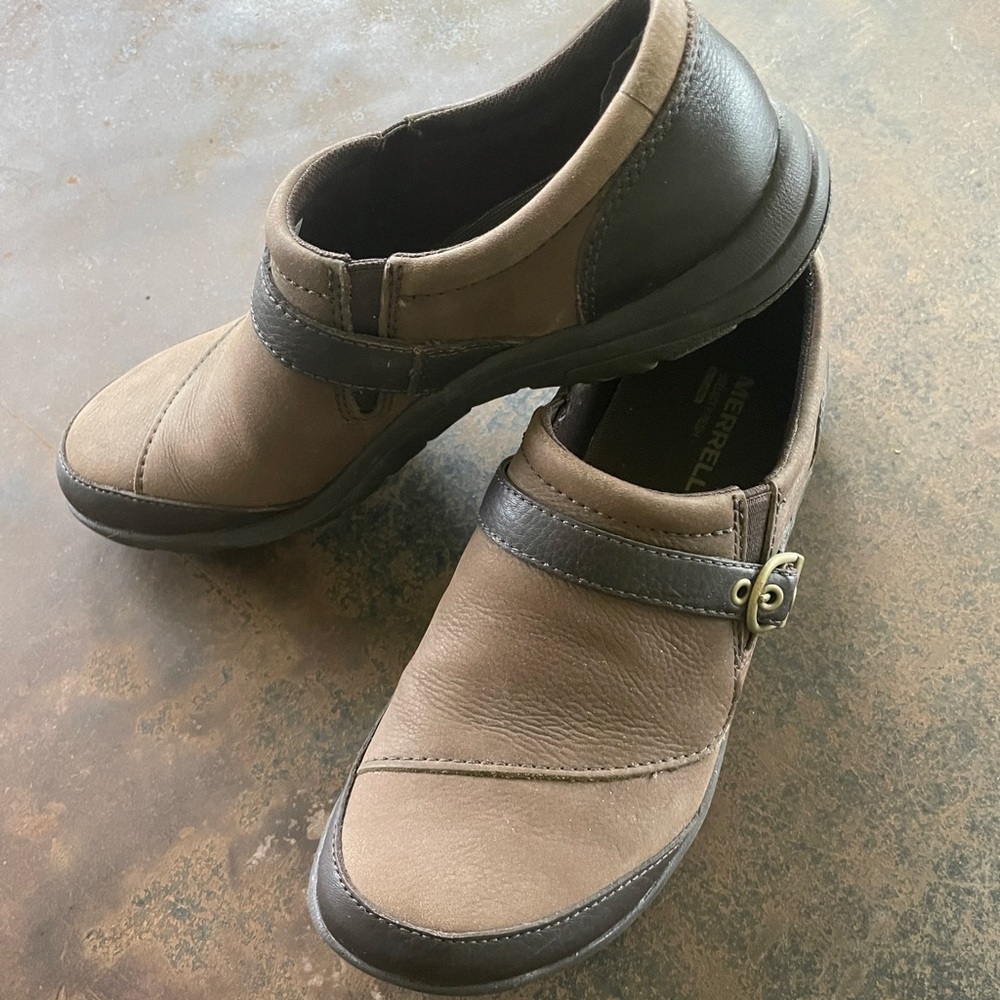 Merrell Brown Flats Comfortable Everyday Loafers